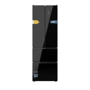 FRIGORIFICO COMBI PUERTA FRANCESA COOLMARKET F2D 395 CRISTAL (109130) NEGRO